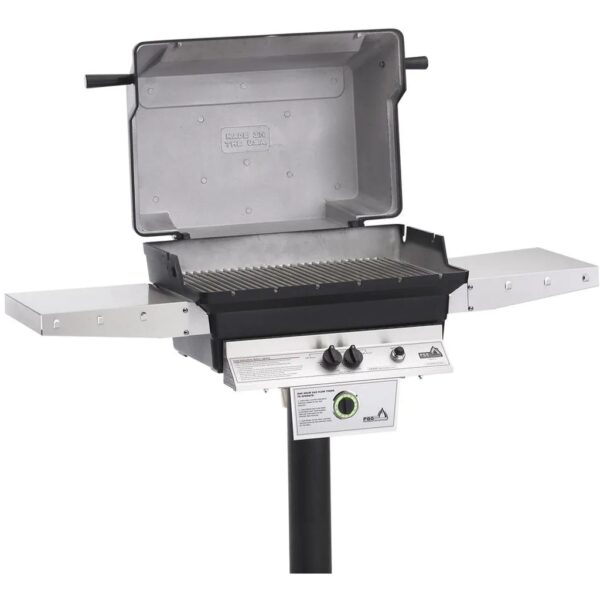 PGS T-Series T40 Commercial Cast Aluminum Natural Gas Grill With Timer On In-Ground Post